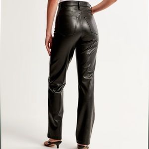 A&F Vegan Leather 90s Straight Pants